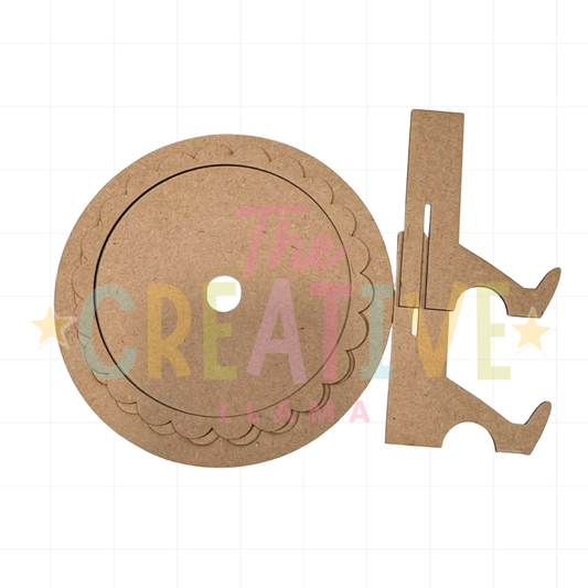 6 inch Circle Single Scallop Frame | Interchangeable Base