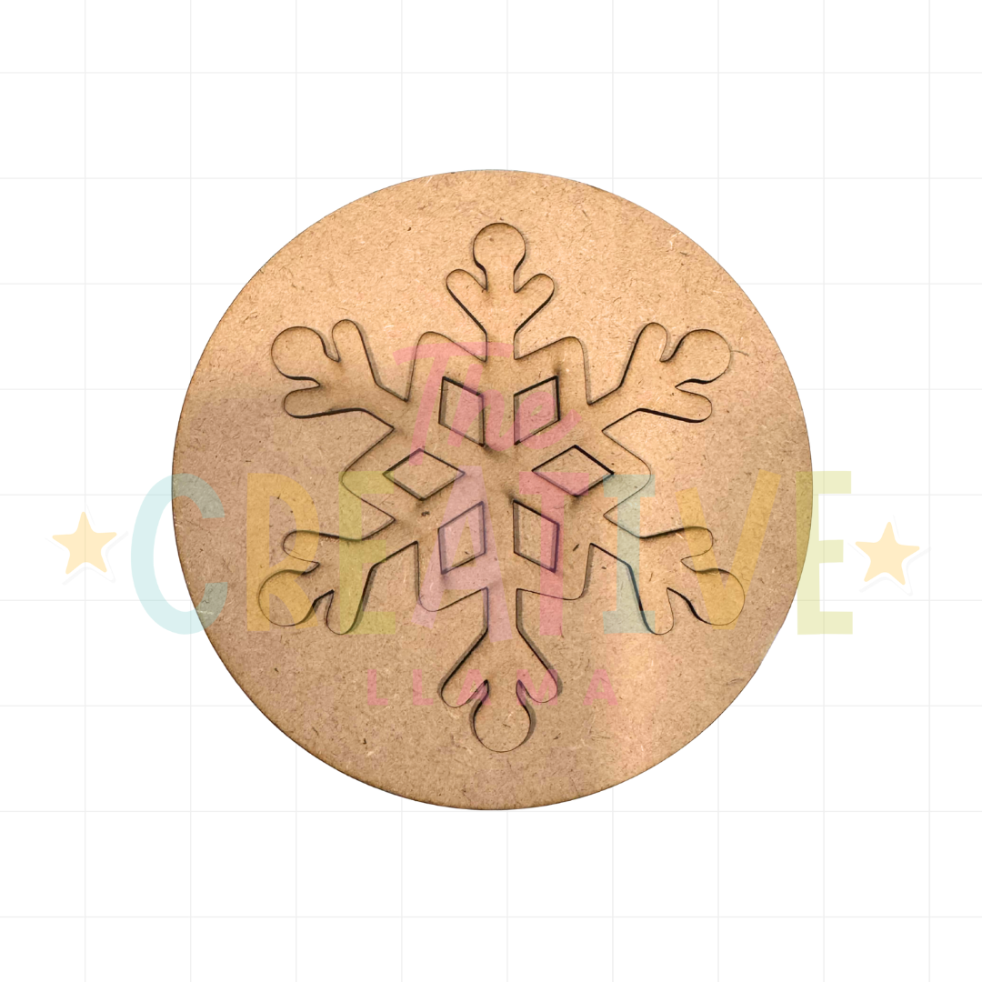 Snowflake | 6 inch Circle Frame Insert – The Creative Llama