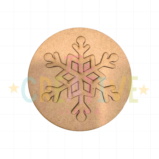 Snowflake | 6 inch Circle Frame Insert