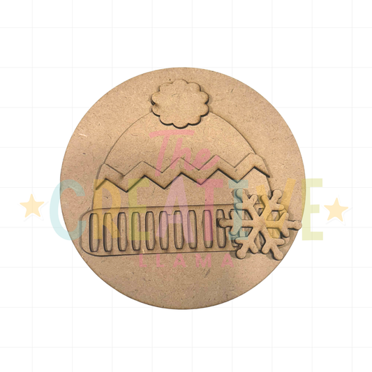Winter Hat | 6 inch Circle Frame Insert