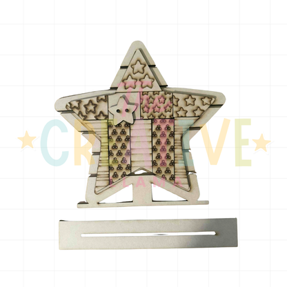 Patchwork Star Shelf Sitter