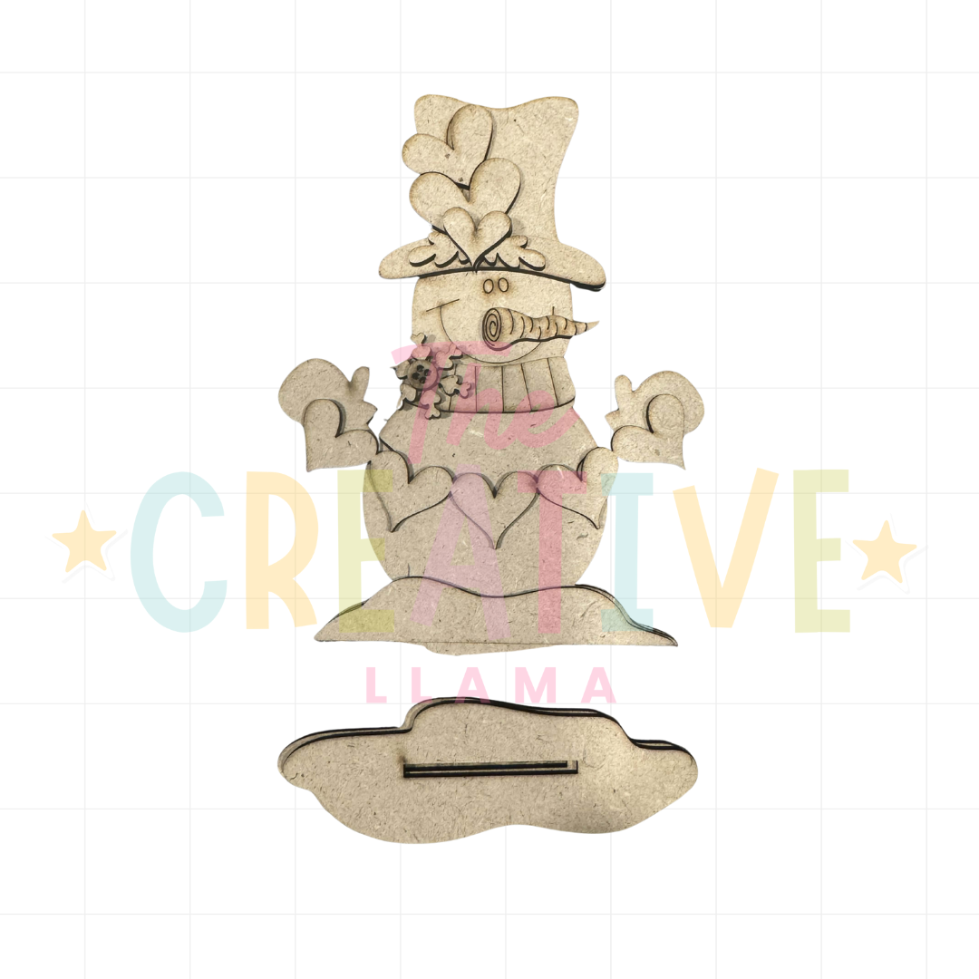 Mini Heart Banner Snowman
