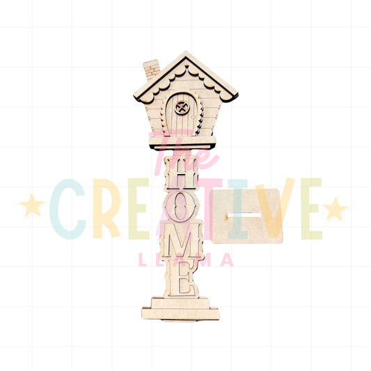 Mini Home Birdhouse Shelf Sitter