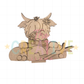 Winter Highland Cow | Interchangeable Insert