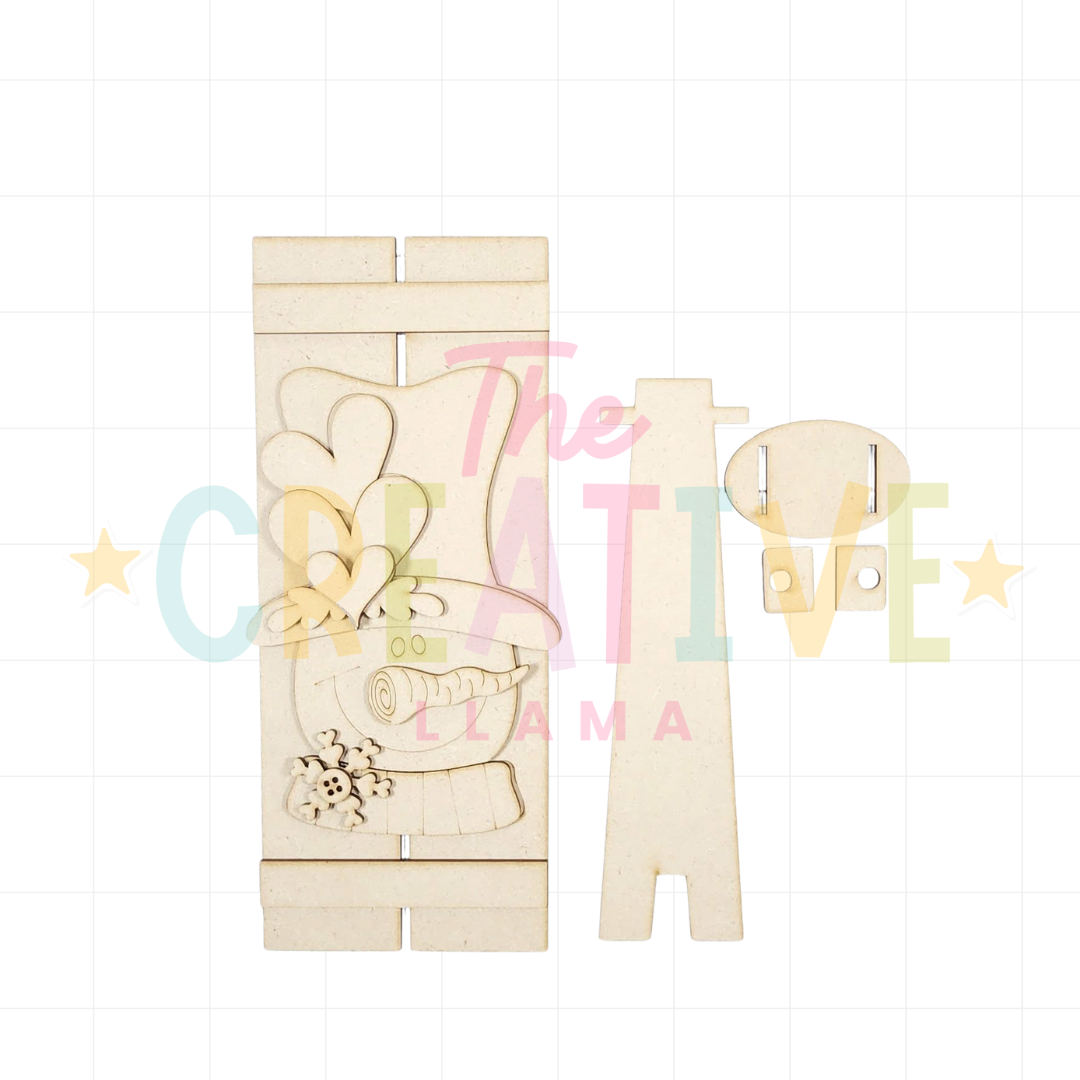 Heart Snowman Pallet Sign