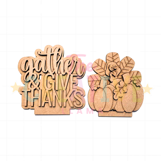 Turkey/Gather & Give Thanks | Interchangeable Insert