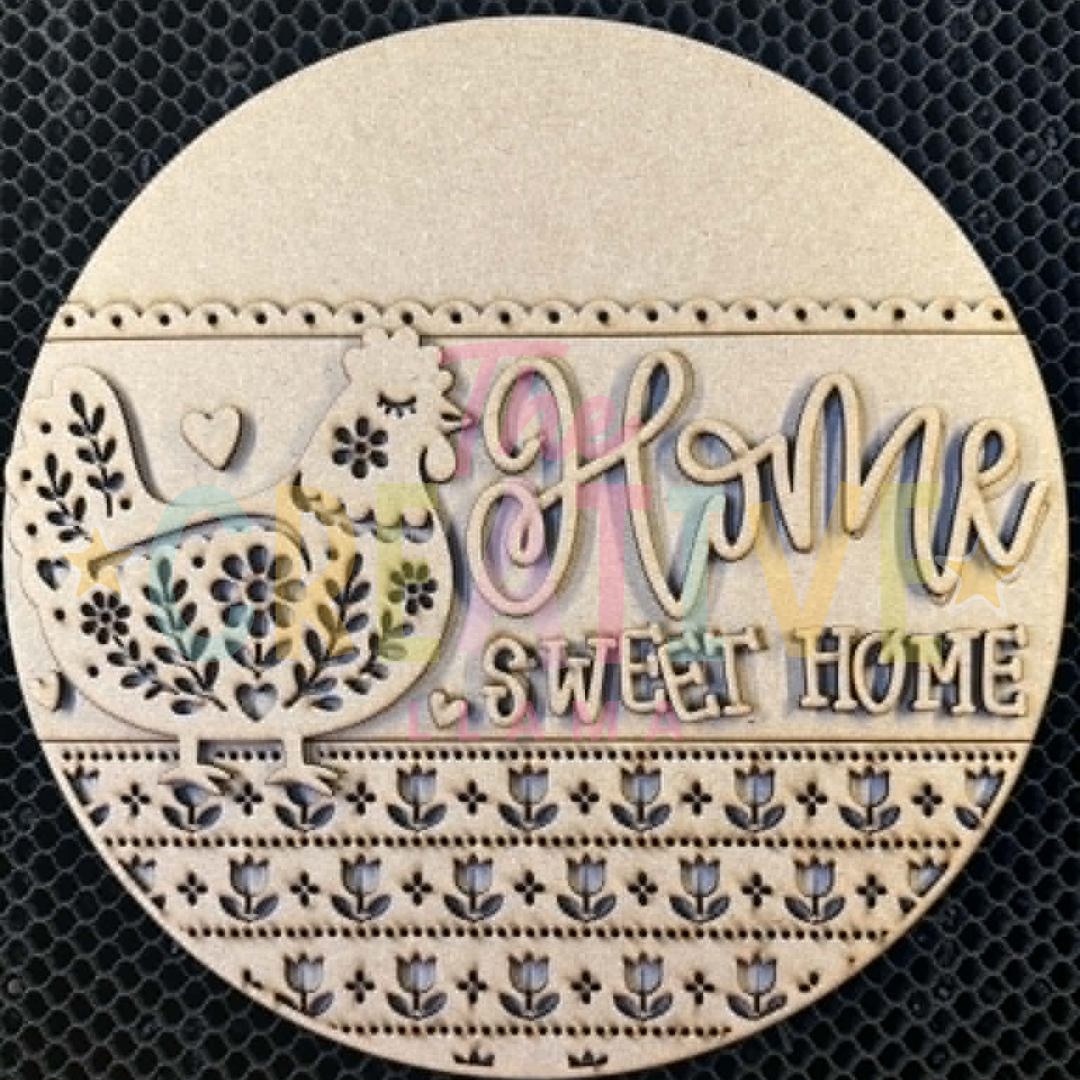 Chicken Home Sweet Home Round