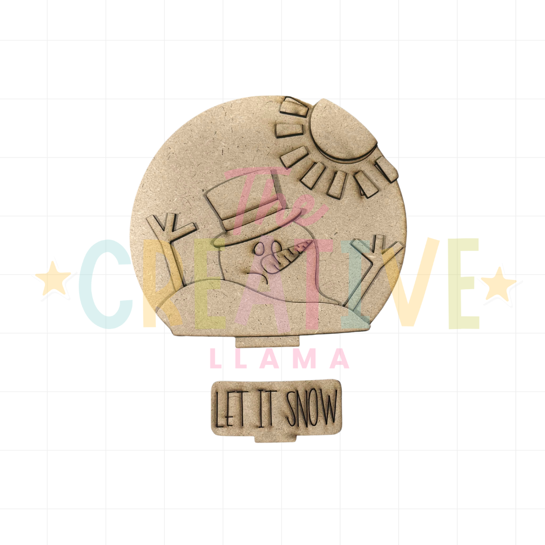 Let It Snow | Snow Globe Insert