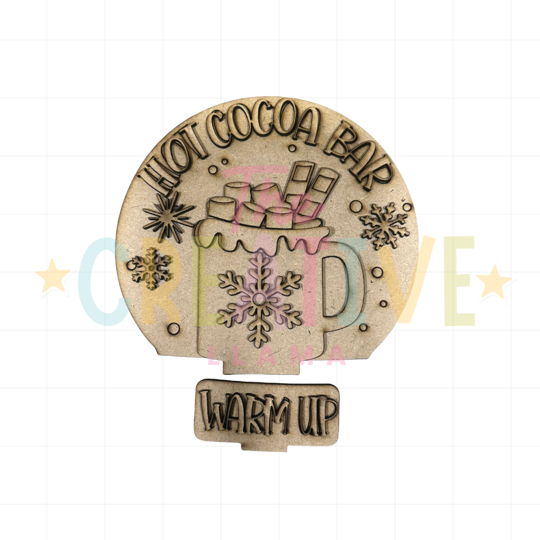 Hot Cocoa Bar | Snow Globe Insert