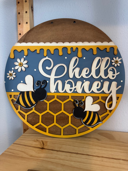Hello Honey Door Hanger