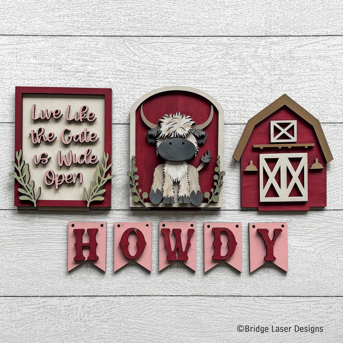 Howdy Highland Cow | Interchangeable Insert
