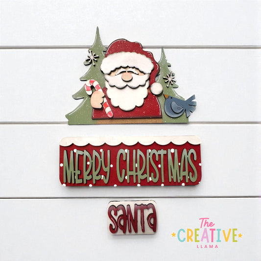 Santa Merry Christmas| Interchangeable Insert