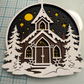 BLANK - 6 inch Christmas Church Stacker