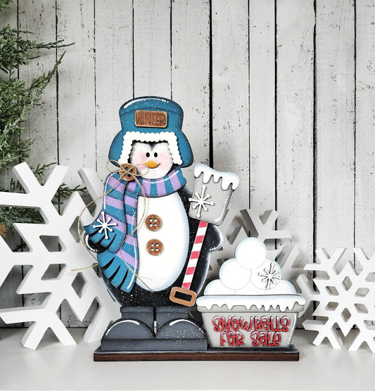 Penguin & Snowballs Shelf Sitter