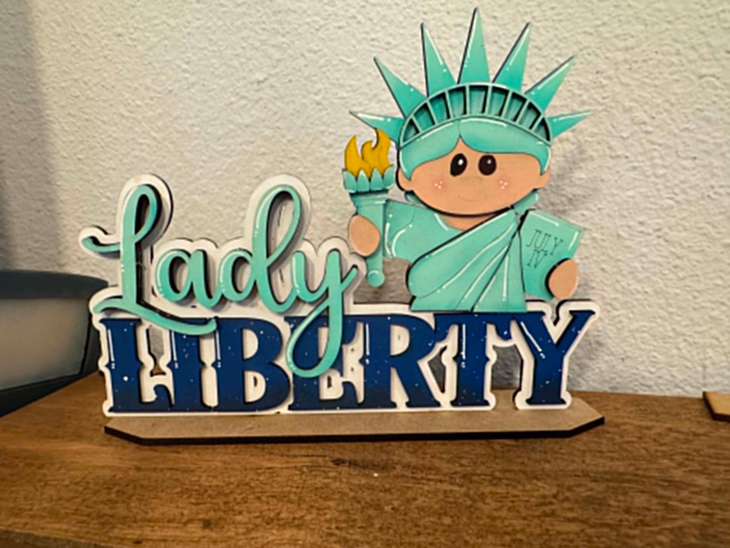BLANK - Lady Liberty Word Art