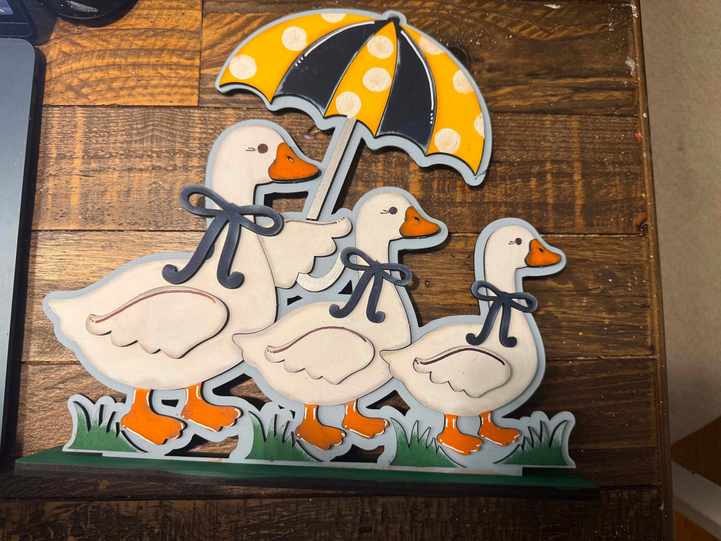 BLANK - Umbrella Geese Trio Shelf Sitter
