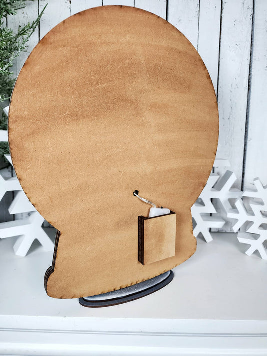 Light Up Penguin Snowglobe Shelf Sitter