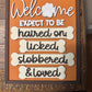 BLANK - Welcome Dog Sign