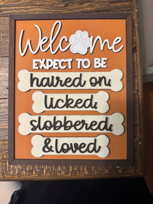 BLANK - Welcome Dog Sign